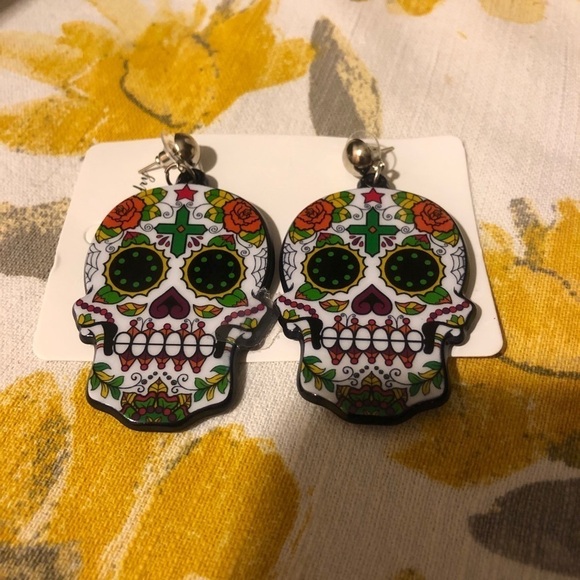 SUGAR SKULL Catrina Colorful Lightweight Dangling Earrings - Picture 4 of 6